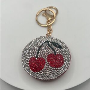 1025. Crystal Cherry Keychain